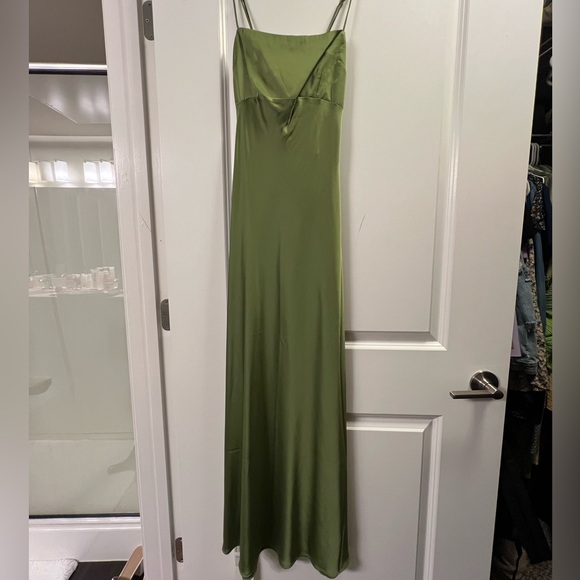 Abercrombie Satin Cowl Back Slip Midi Dress - Picture 8 of 10